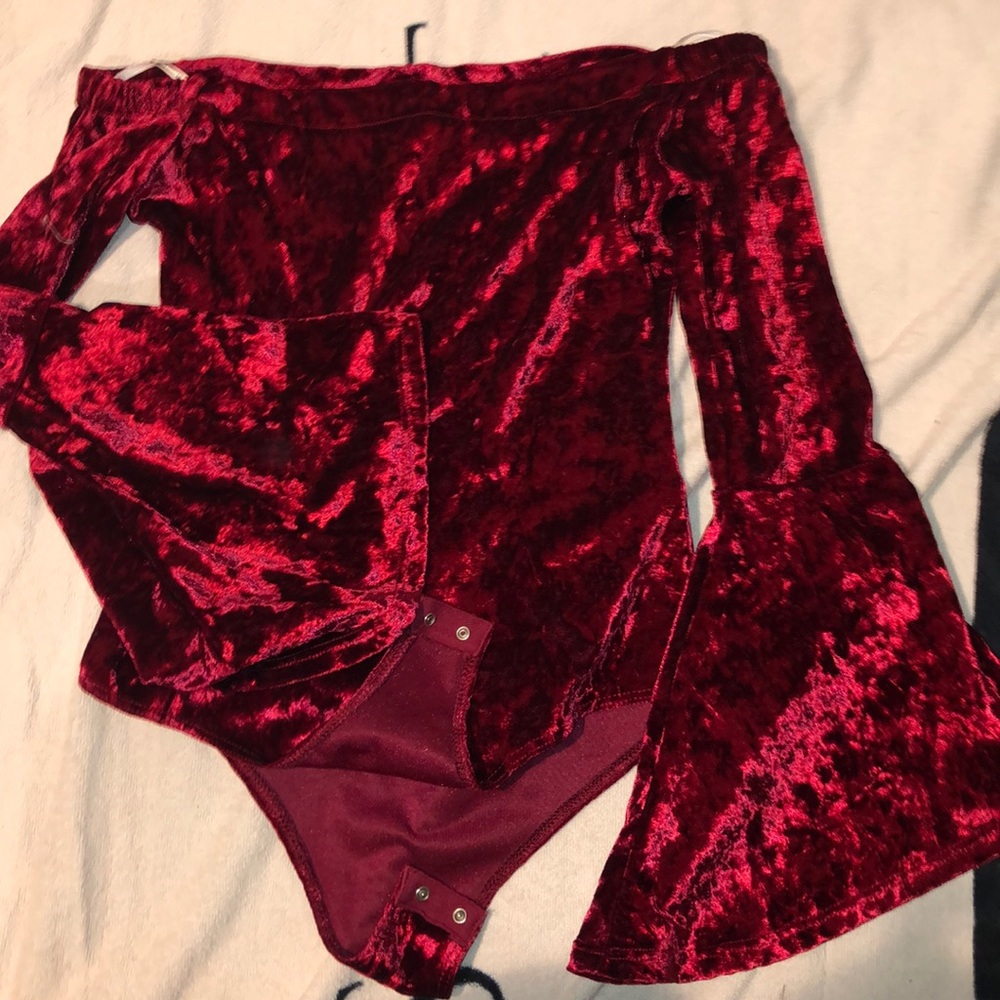 rolls coster body suit (velvet)